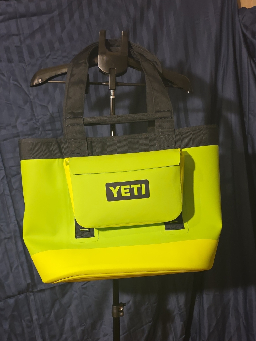 Yeti Lime Green and Yellow Tote Cooler with Black Trim